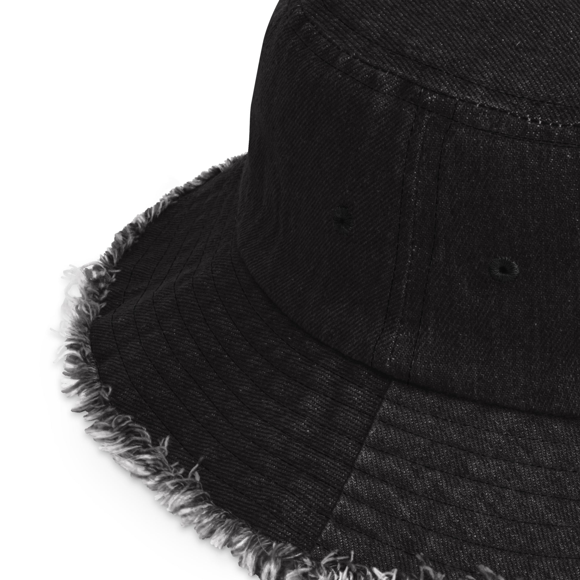 Distressed denim bucket hat - House of S & N