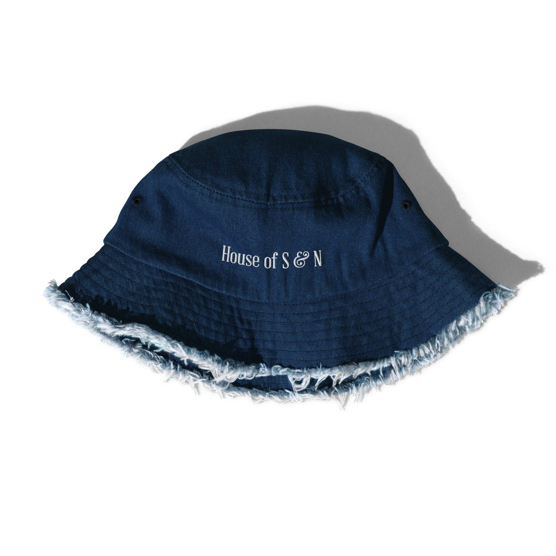 Distressed denim bucket hat - House of S & N