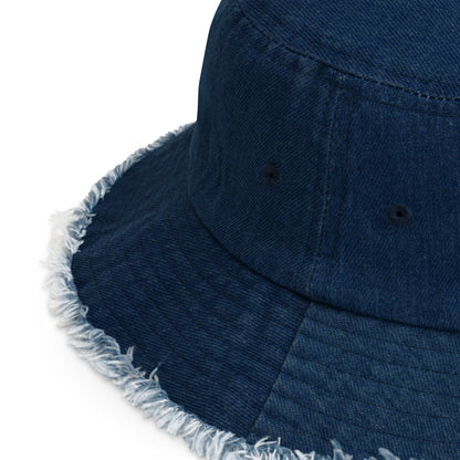 Distressed denim bucket hat - House of S & N