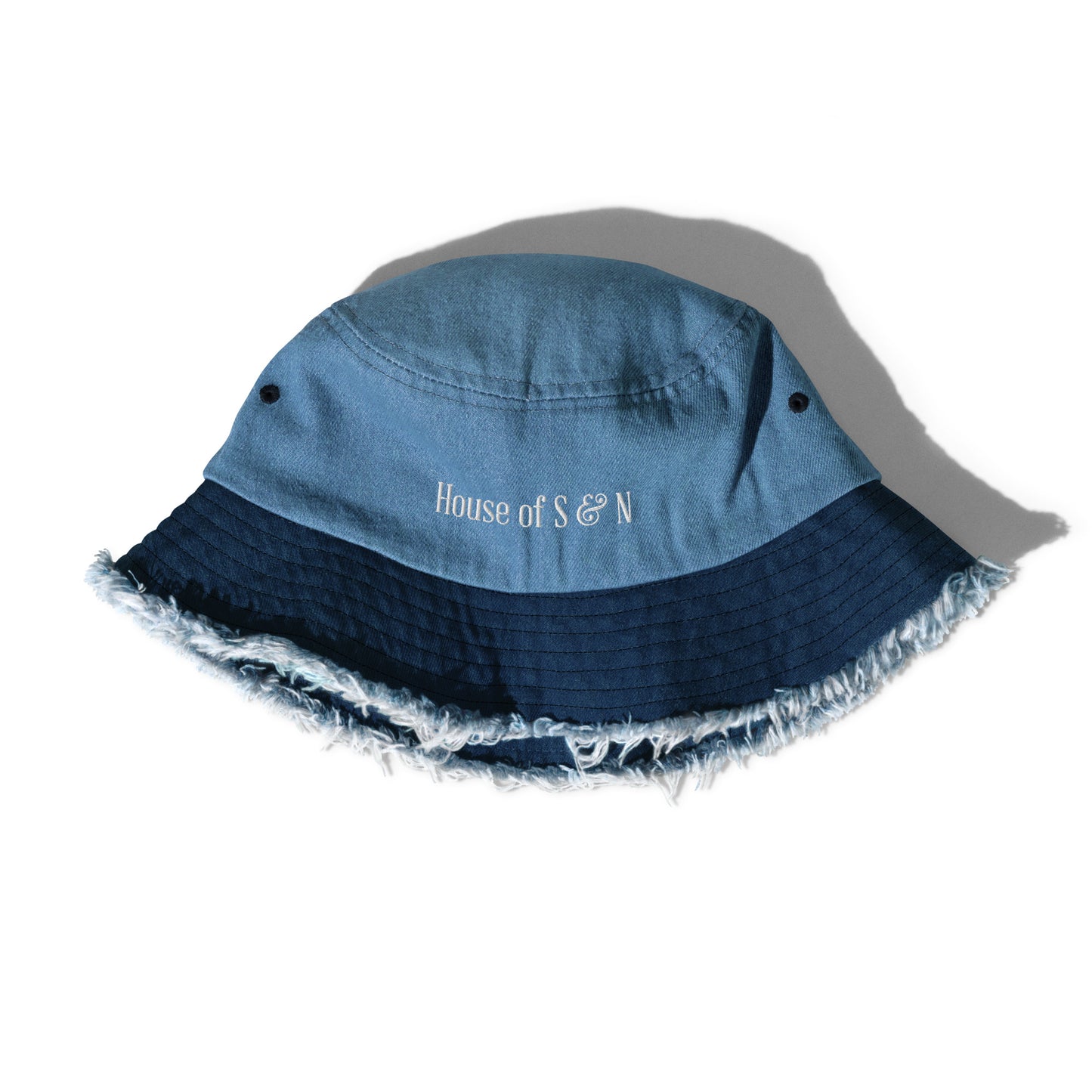 Distressed denim bucket hat - House of S & N