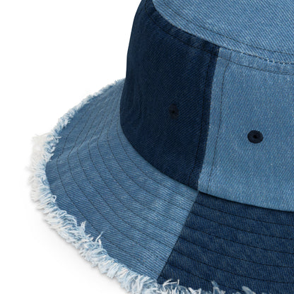 Distressed denim bucket hat - House of S & N