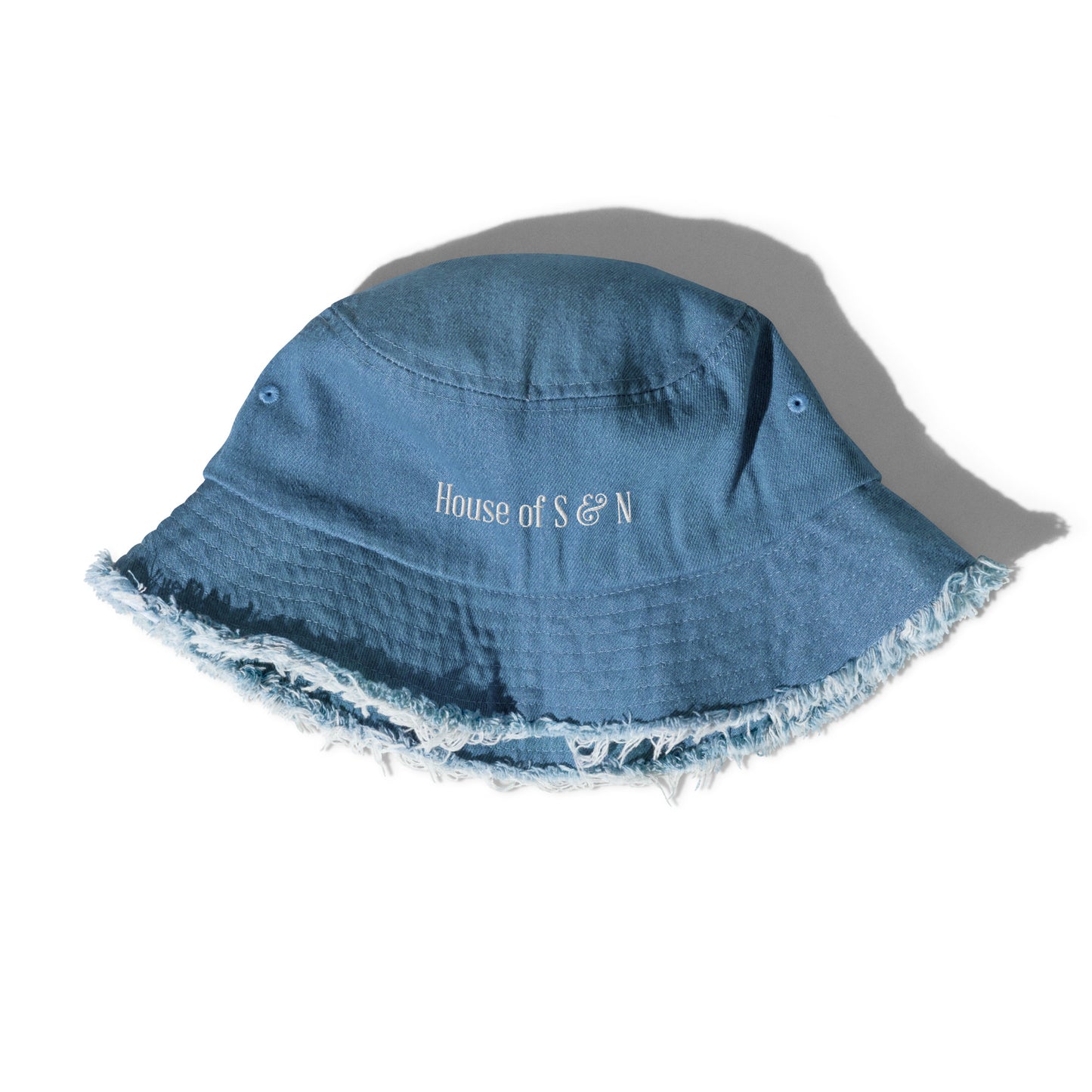 Distressed denim bucket hat - House of S & N